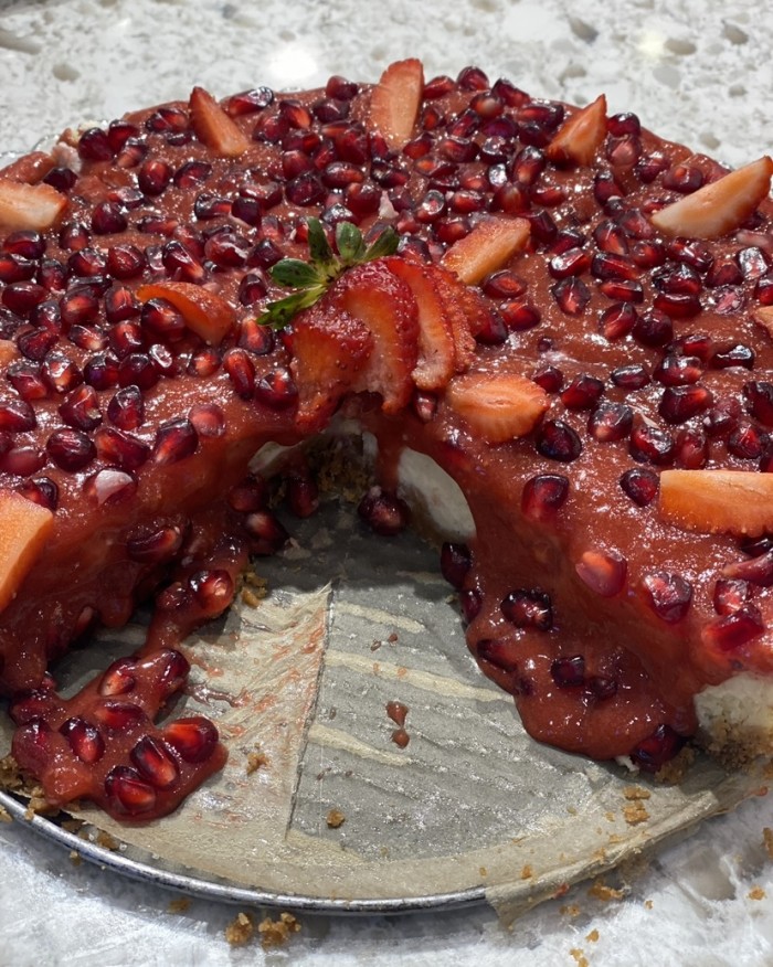 Organik Frambuazlı&Çilekli Cheesecake